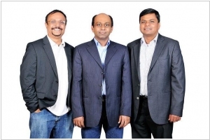 Flutura Founders Derick Jose, Krishnan Raman, and Srikanth Muralidhara
